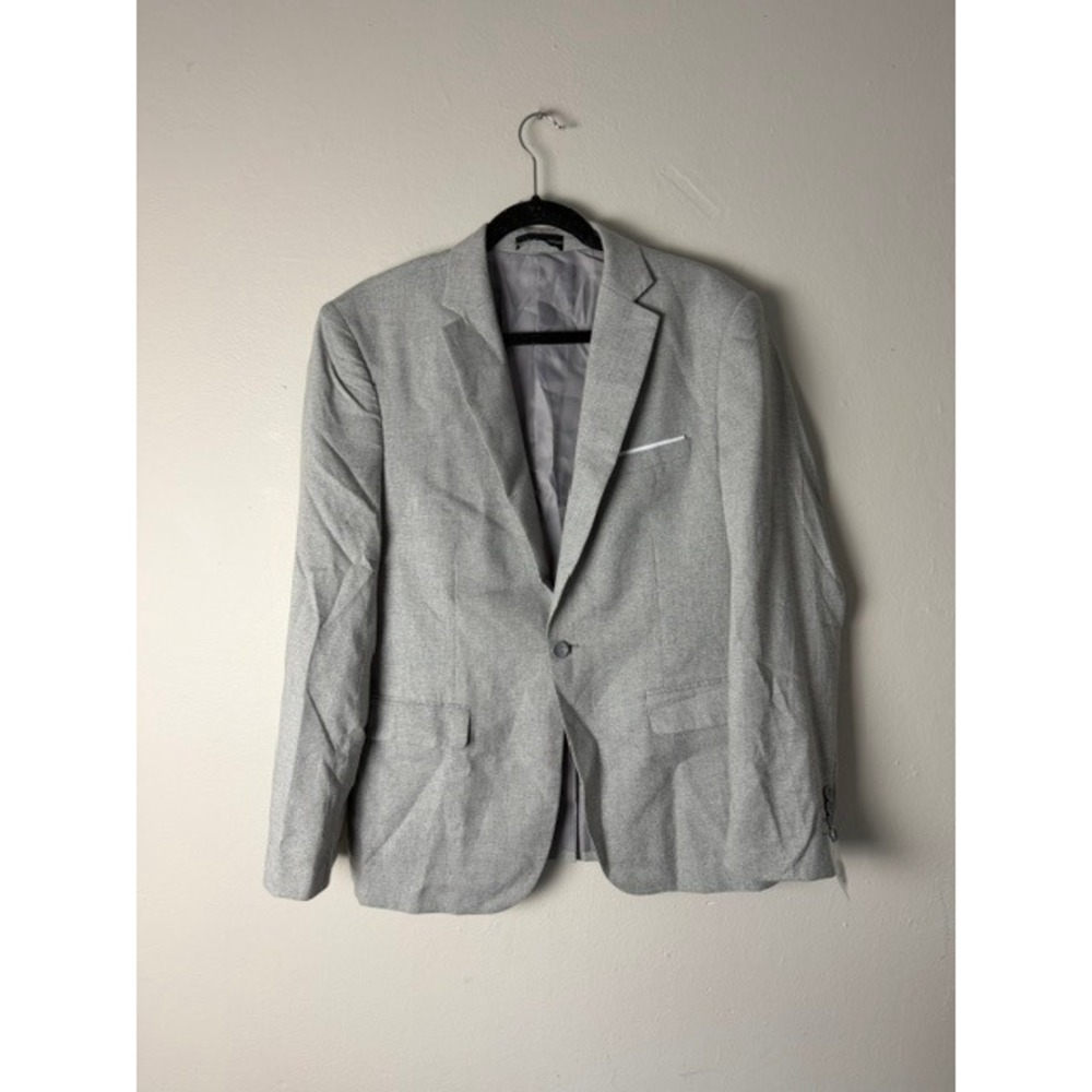 Mens Light Gray Single Button Blazer Jacket Sport Coat Size S Notch Lapel